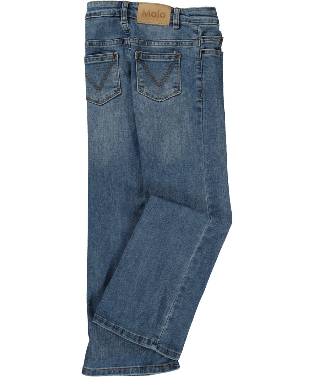 Asta - Mid Blue Wash - Blå jeans med bootcut