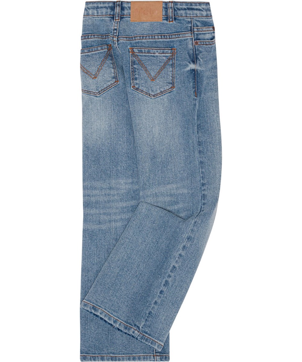 Asta - Washed Denim Blue - Blå jeans i økologisk bomuld