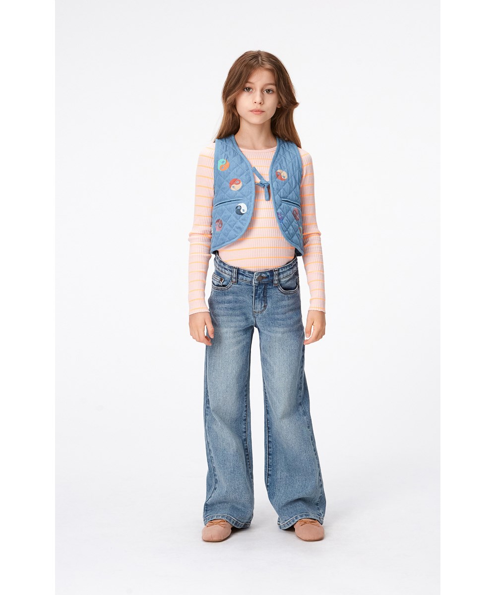 Asta - Washed Denim Blue - Blå jeans i økologisk bomuld