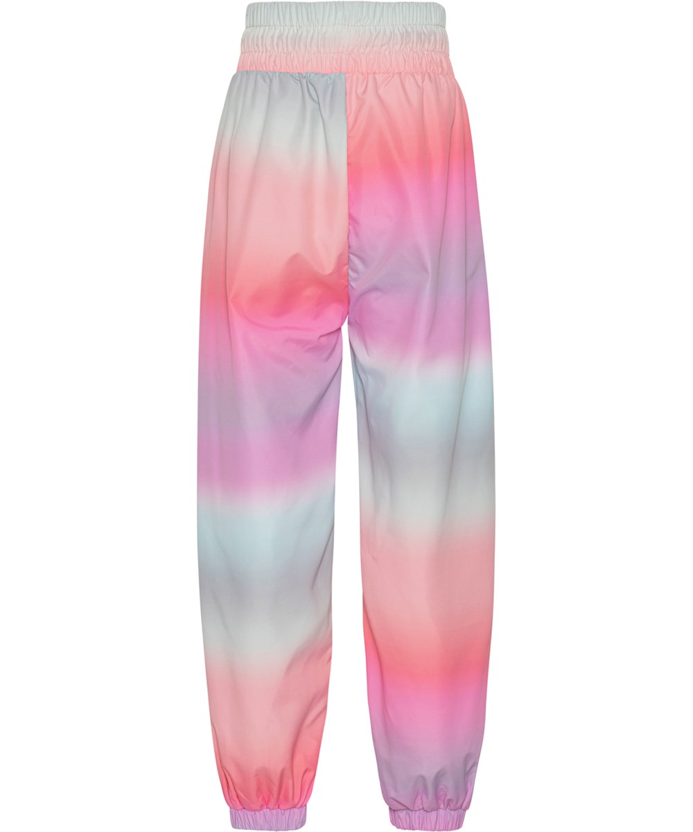 Oleen - Misty Stripe - Sportsbukser med pastelfarvet regnbue print