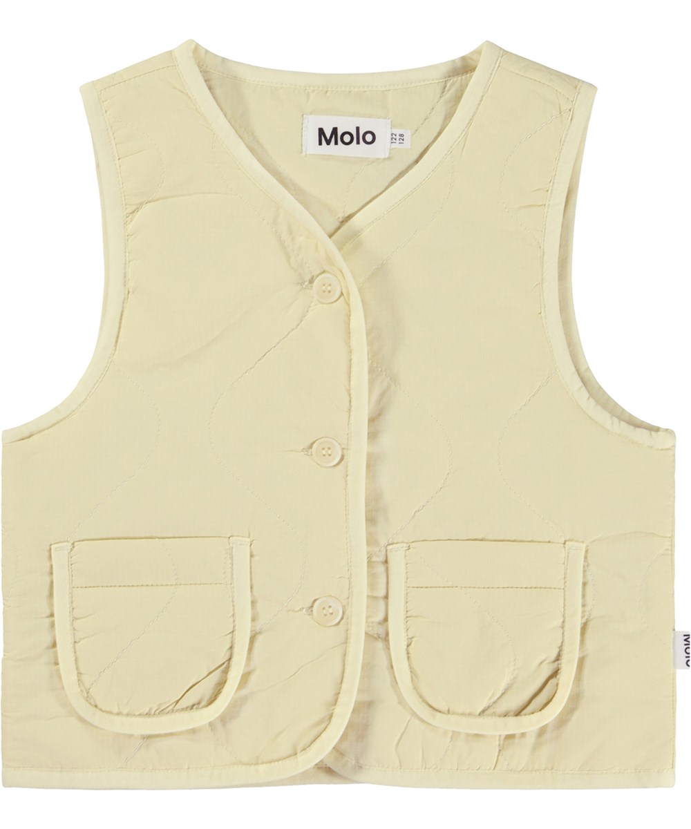 Harriet - Pearled Ivory - Lysegul quiltet vest