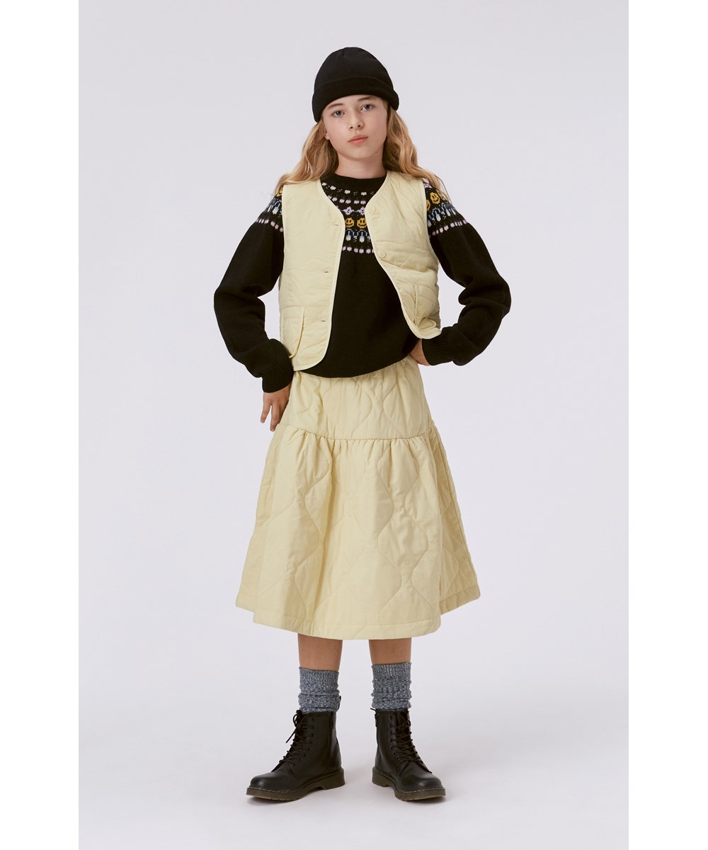 Harriet - Pearled Ivory - Lysegul quiltet vest