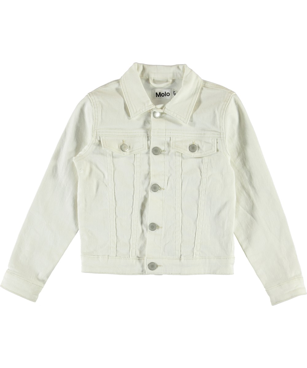 Heidi - White Star - Hvid denim jakke