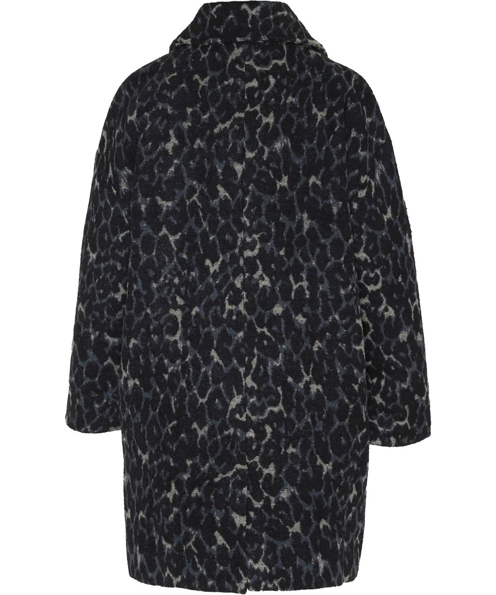 Holla - Blue Leorard - Leopard uld frakke