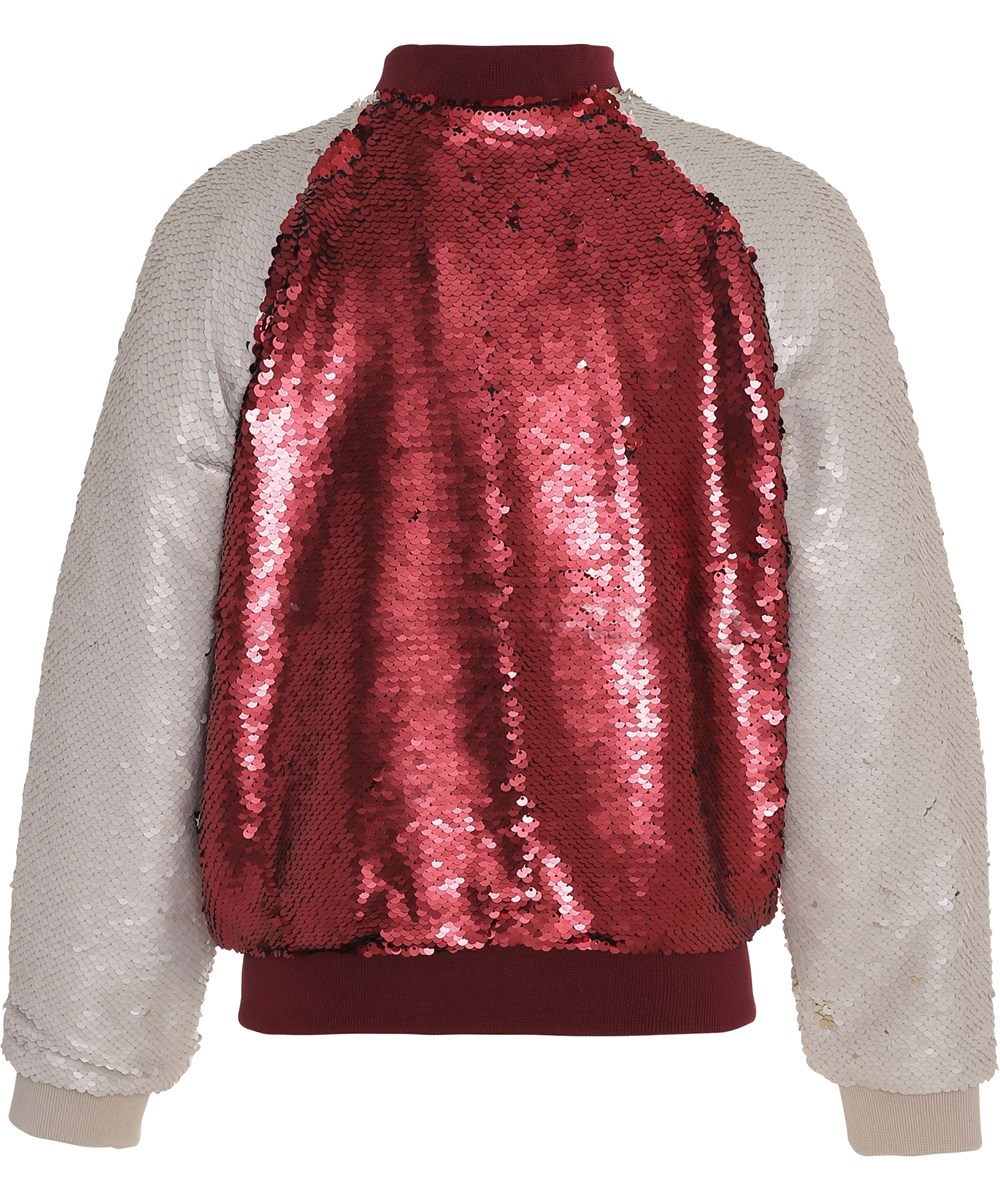Hubertha - Carmine Red - Paliet bomber jakke