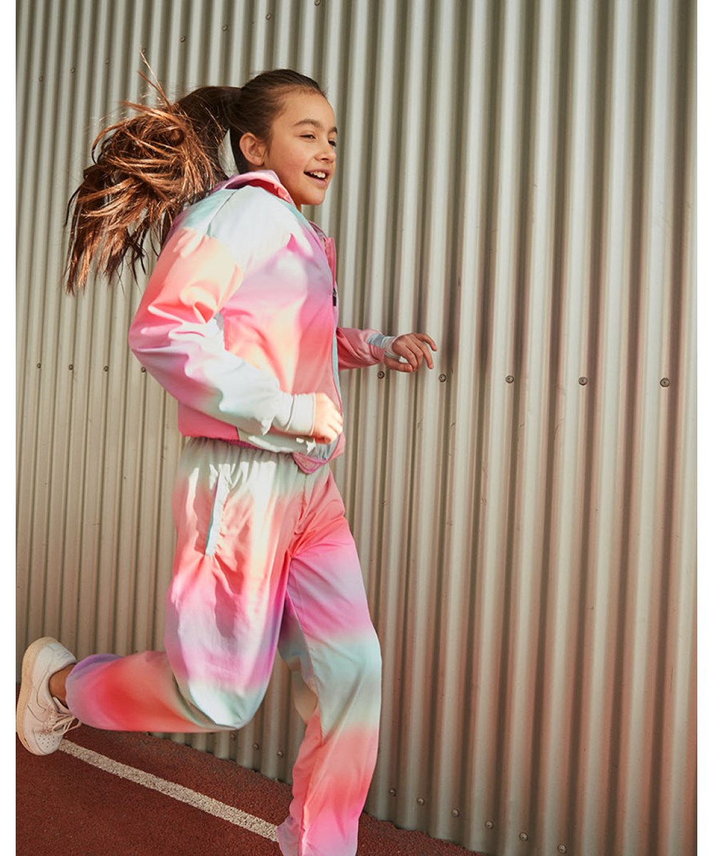 Ophelia - Misty Stripe - Sportsjakke med pastelfarvet print