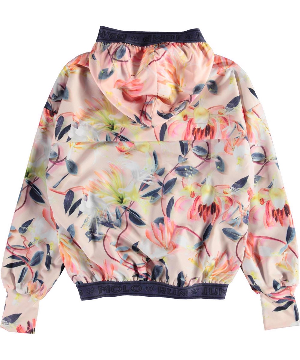 Ophelia - Motion Flower - Sportsjakke med hætte blomsterprint