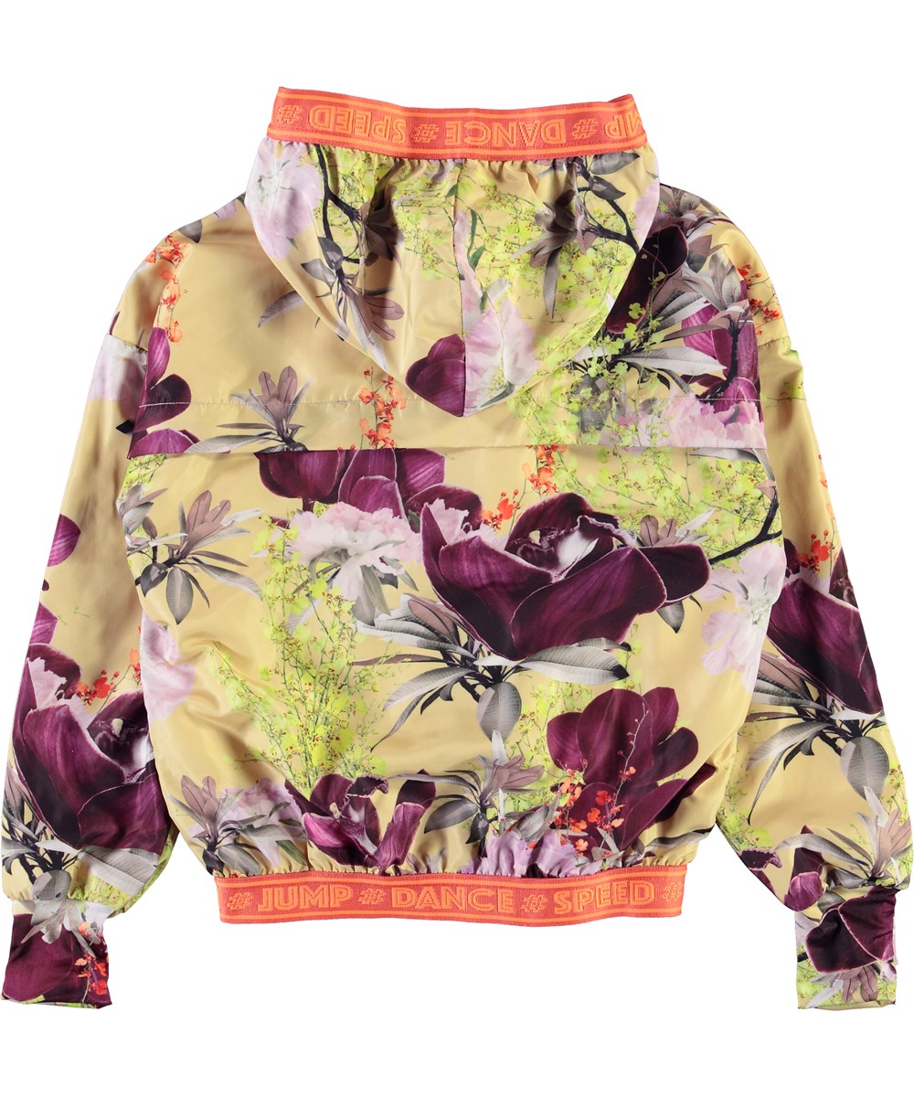 Ophelia - Orchid - Lysegul sports jakke med blomster print