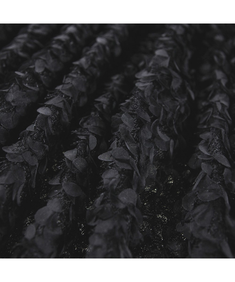 Cadrianna - Black - Kortærmet sort kjole med flotte detaljer til børn. 