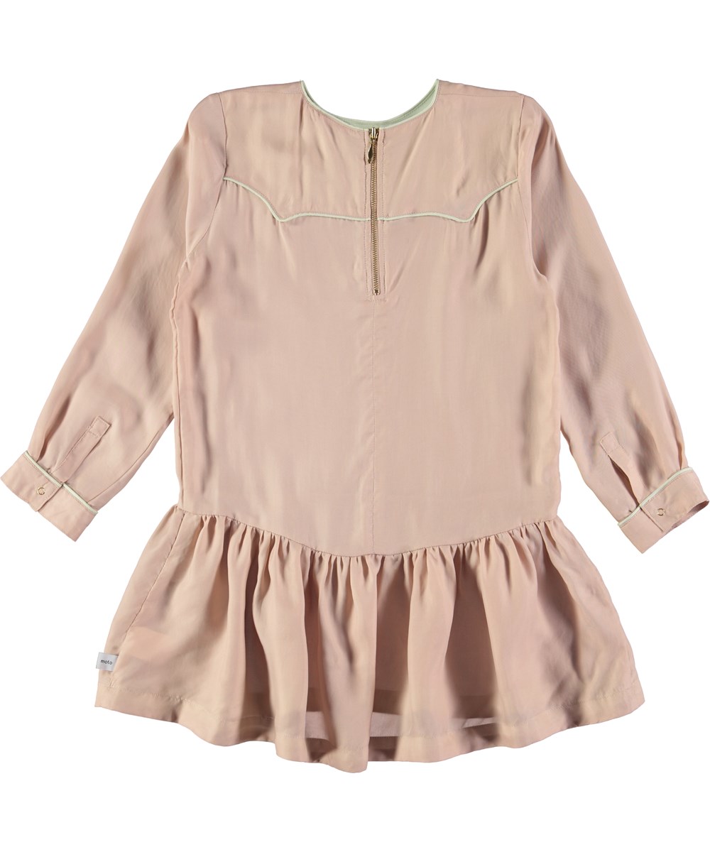 Calee - Withered Rose - pudderfarvet cuprokjole med lavtsiddende skørt