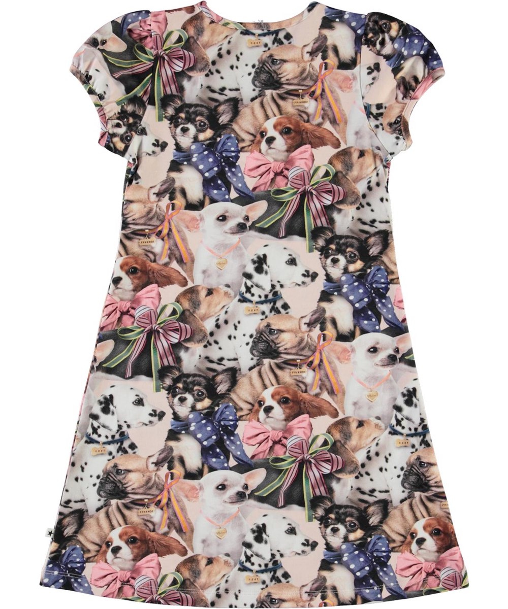 Camellia -  Puppy Love - Økologisk kjole med print af hunde