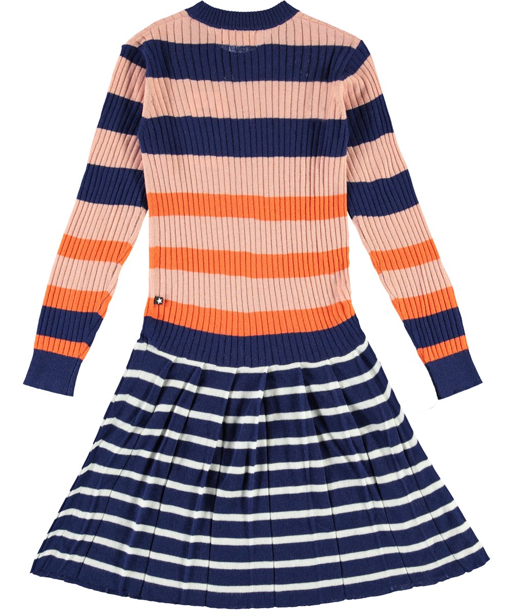 Carlin - Faded Stripe - Stribet strik kjole