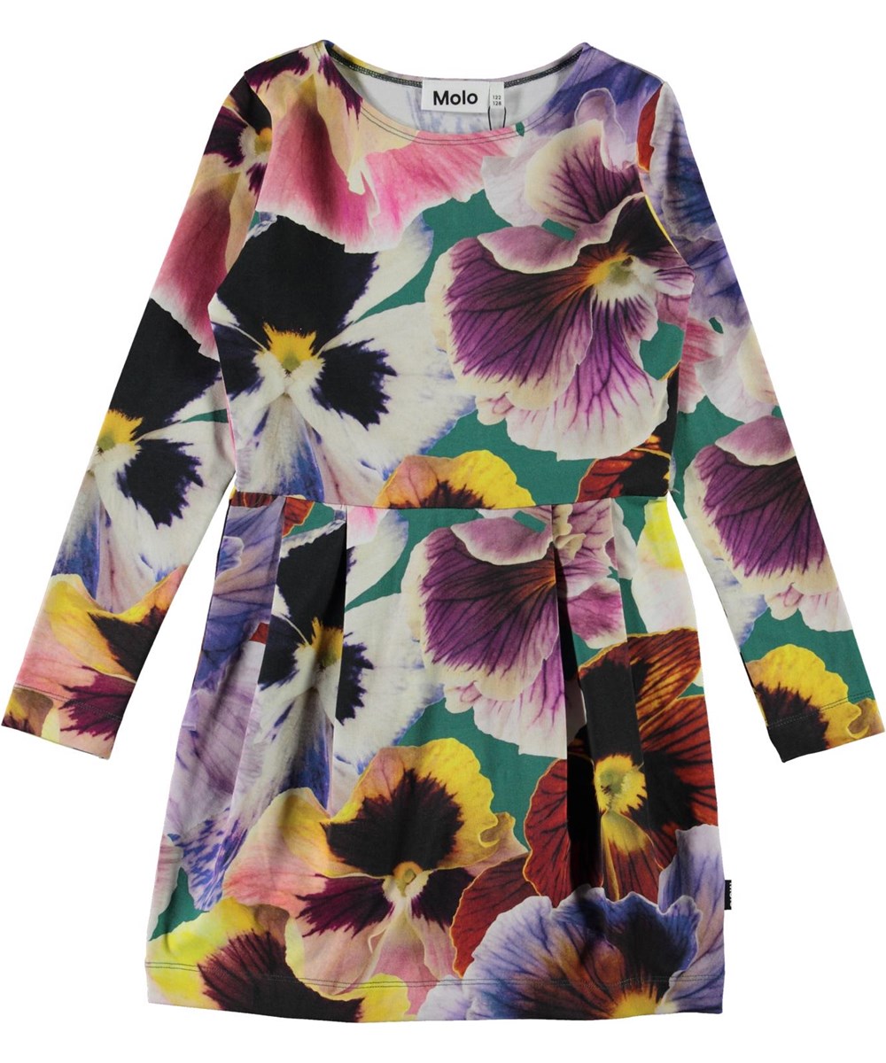 Cindarell - Velvet Floral - Økologisk kjole med blomster print