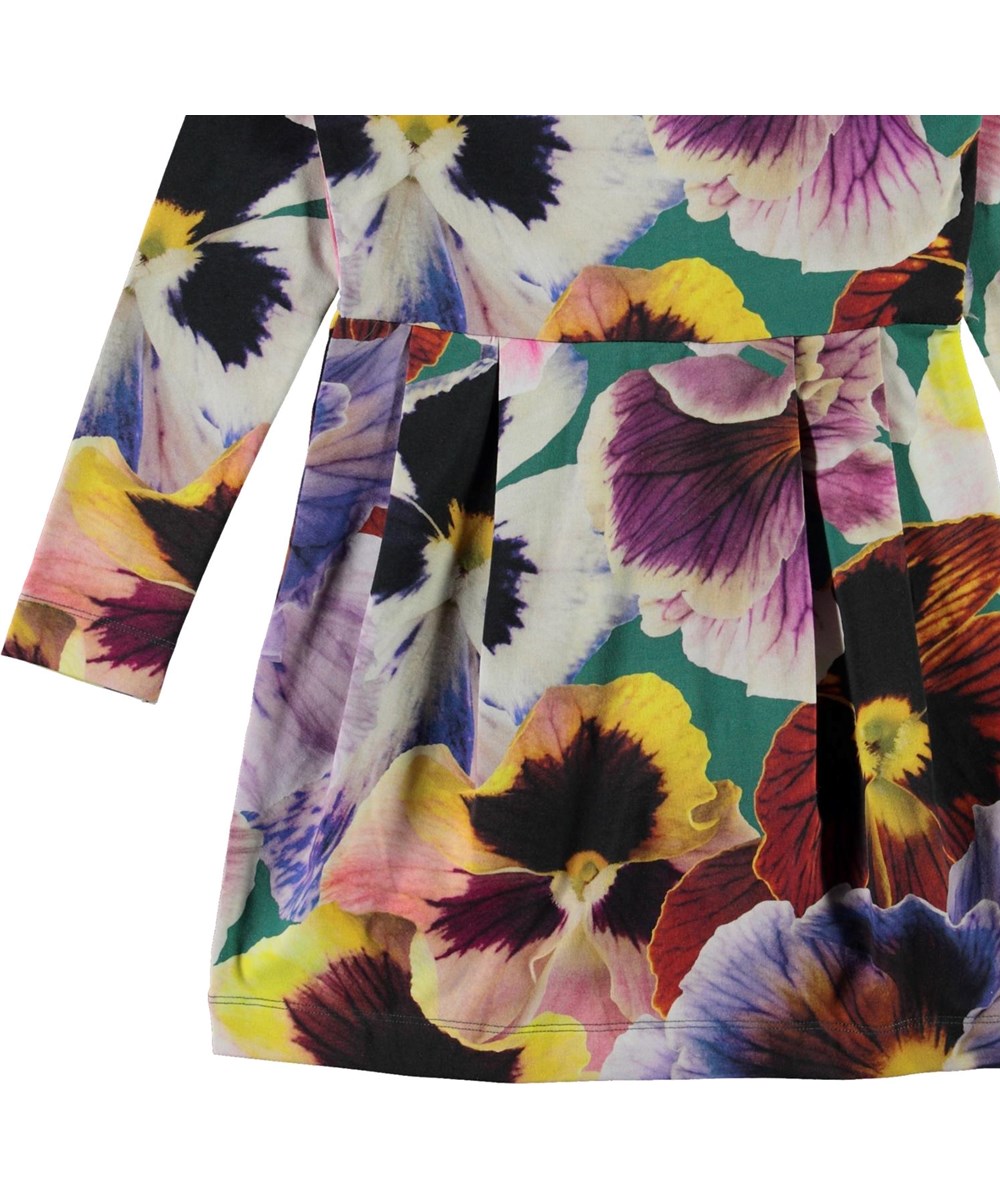 Cindarell - Velvet Floral - Økologisk kjole med blomster print