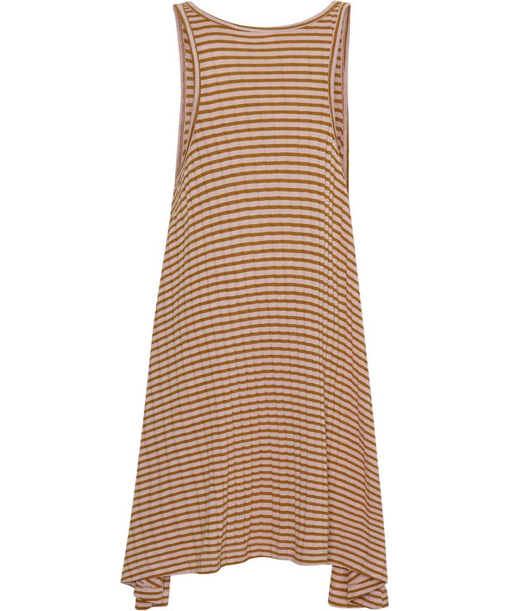 Cissy - Rose Almond Stripe - Stribet tanktop kjole i rib
