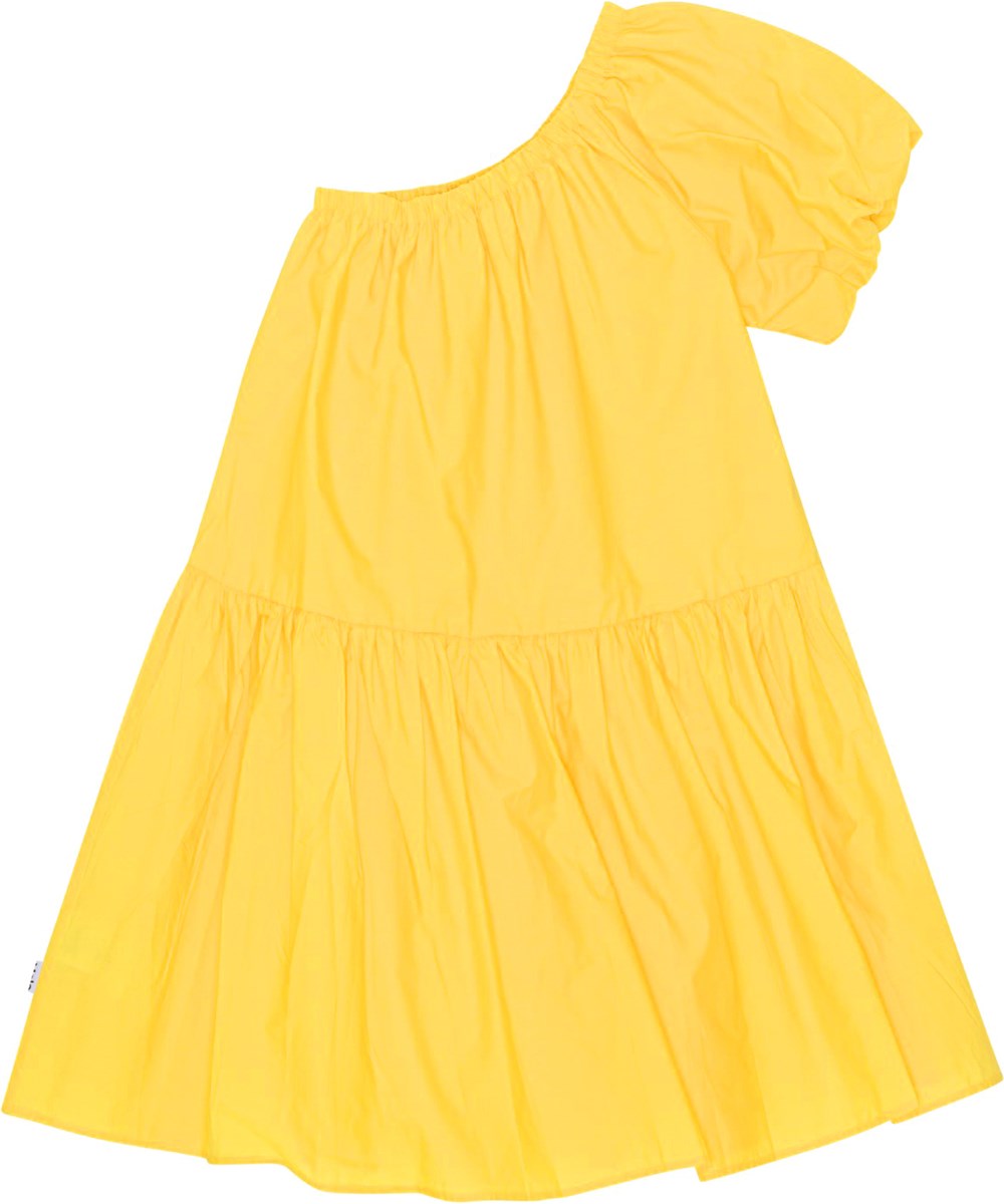 Clarabelle - Submarine - Gul one-shoulder kjole i økologisk bomuld