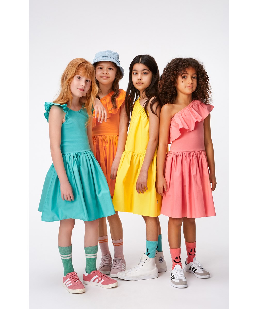 Clarabelle - Submarine - Gul one-shoulder kjole i økologisk bomuld