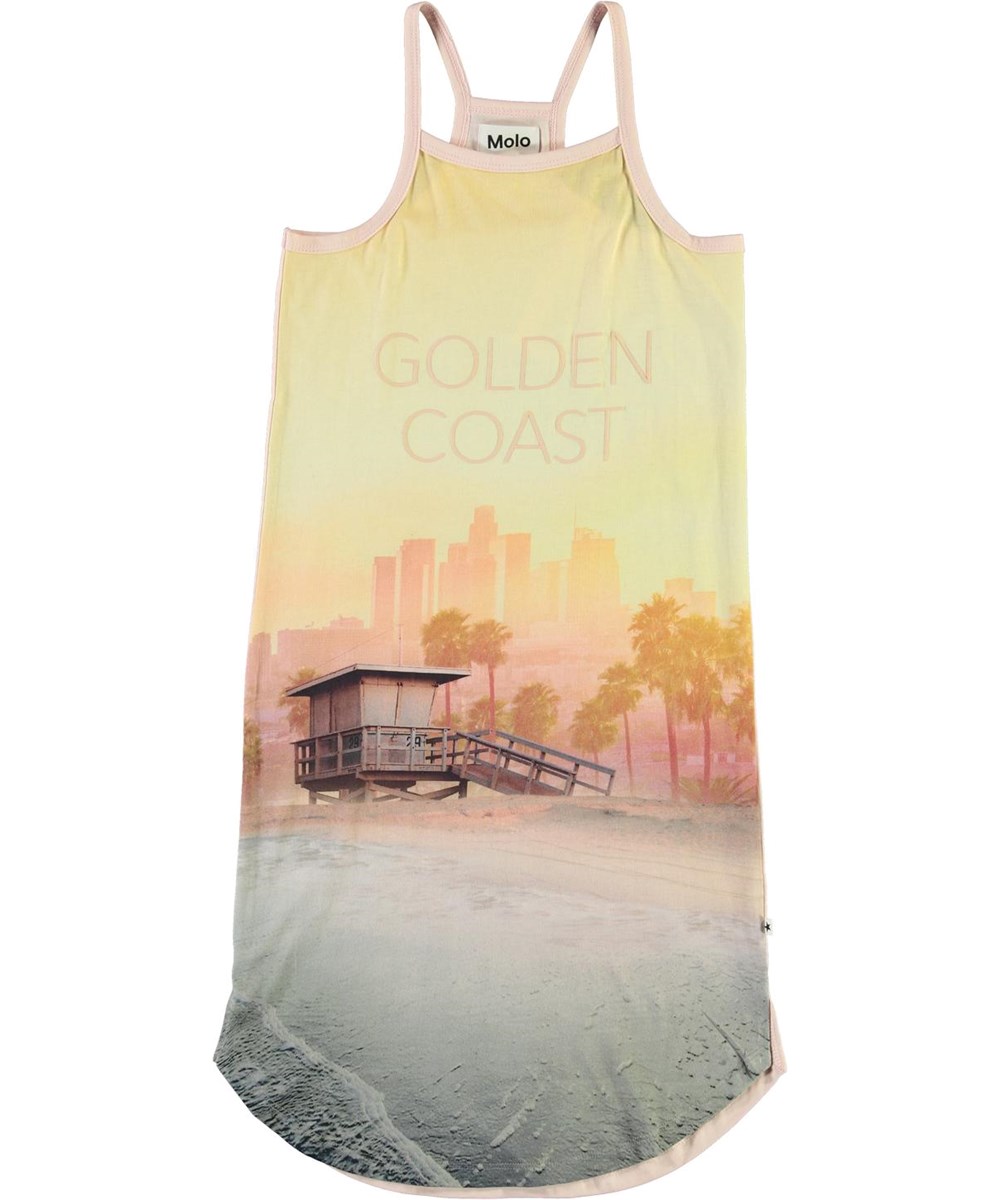 Cortney - Golden Coast - Økologisk strand kjole med surf