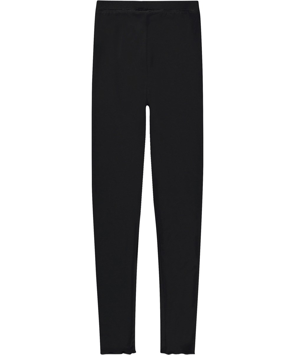 Nadine - Black - Sorte leggings i viskose jersey