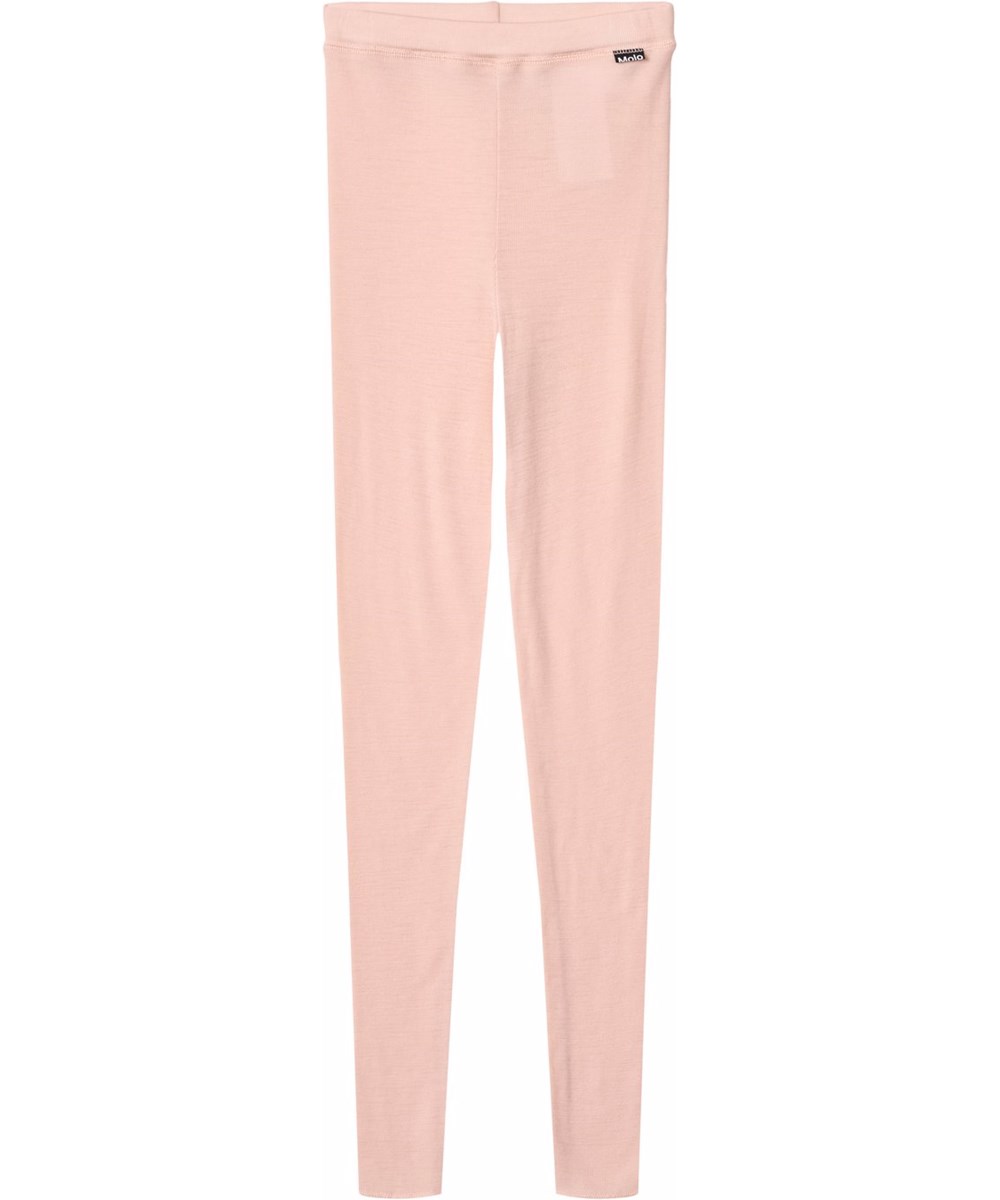 Nadine Wool - Rose Cloud - Lyserøde leggings i merinould til børn. 