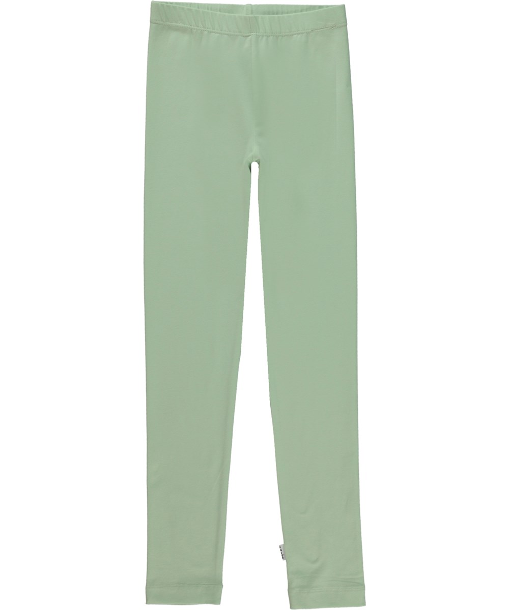 Nica - Pale Pear - Grønne leggings i økologisk jersey