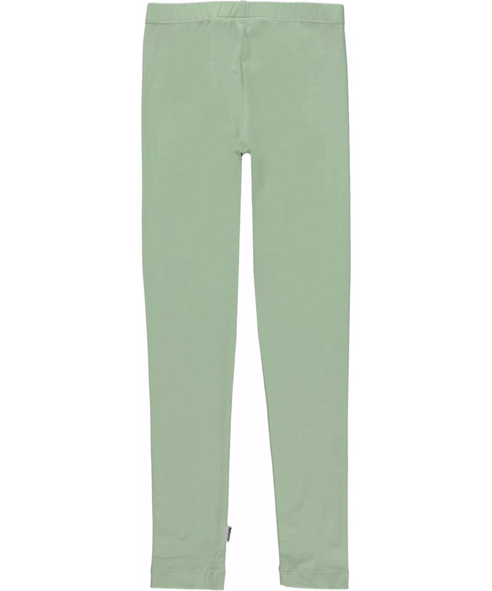 Nica - Pale Pear - Grønne leggings i økologisk jersey