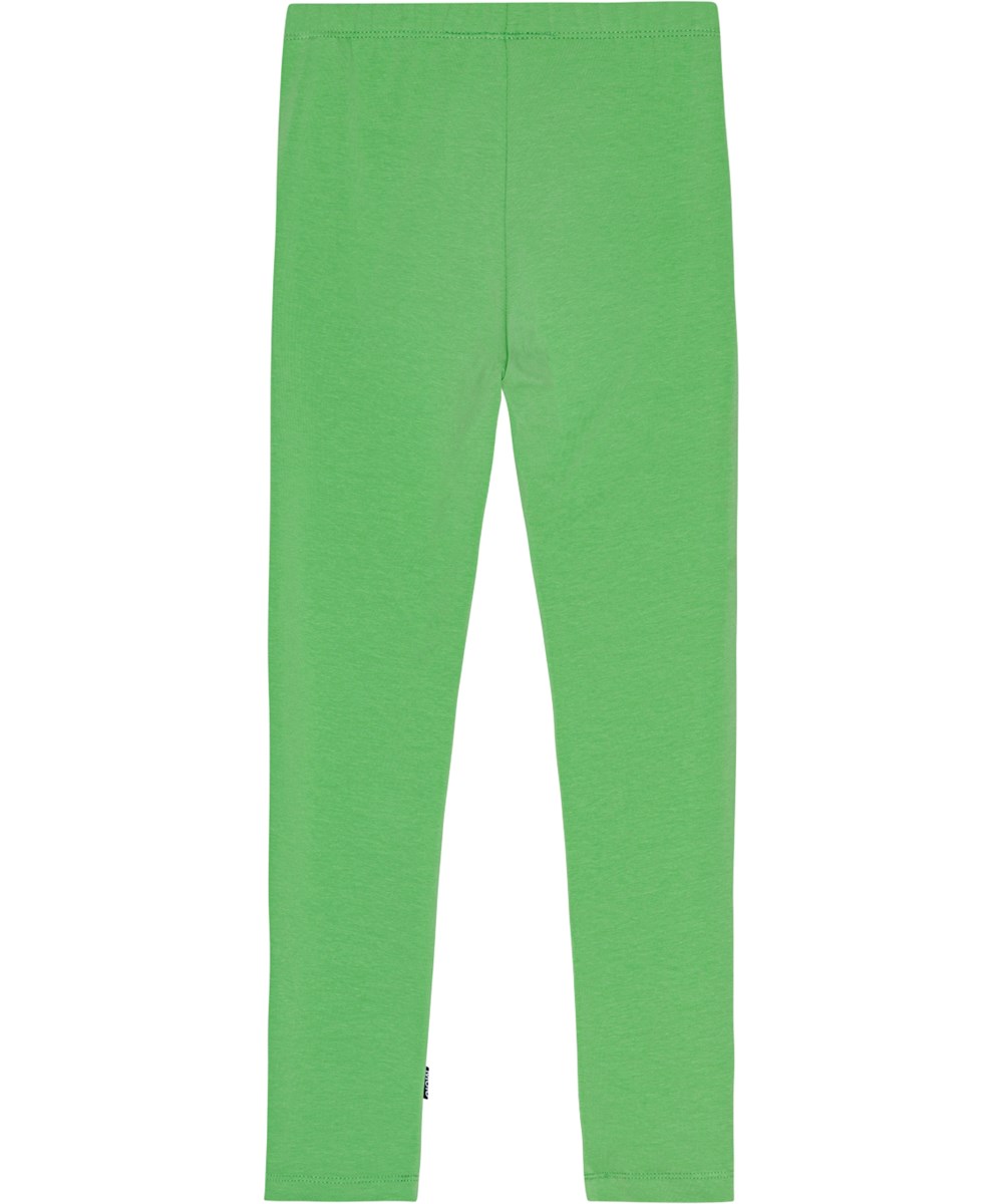 Nica Warm - Jadesheen - Græsgrønne leggings i økologisk bomuld