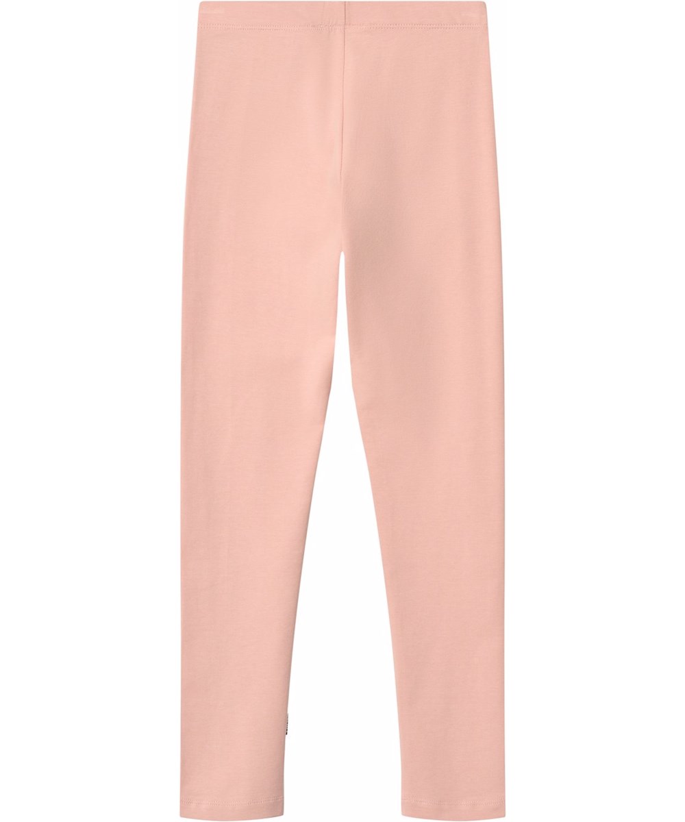 Nica Warm - Rose Cloud - Rosa leggings i tyk økologisk bomuld til børn.
