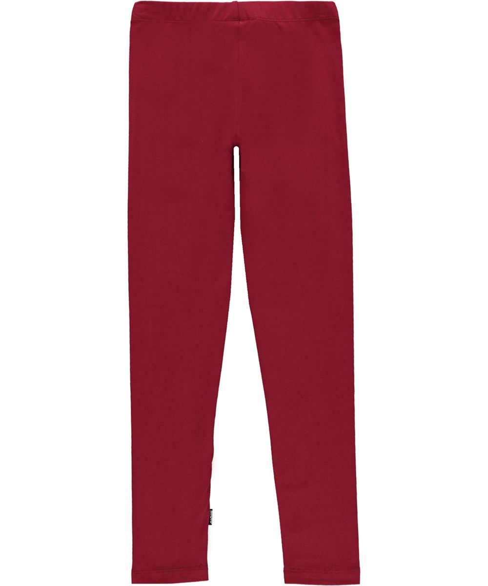 Nica Warm - Velvety - Økologiske mørkerøde leggings