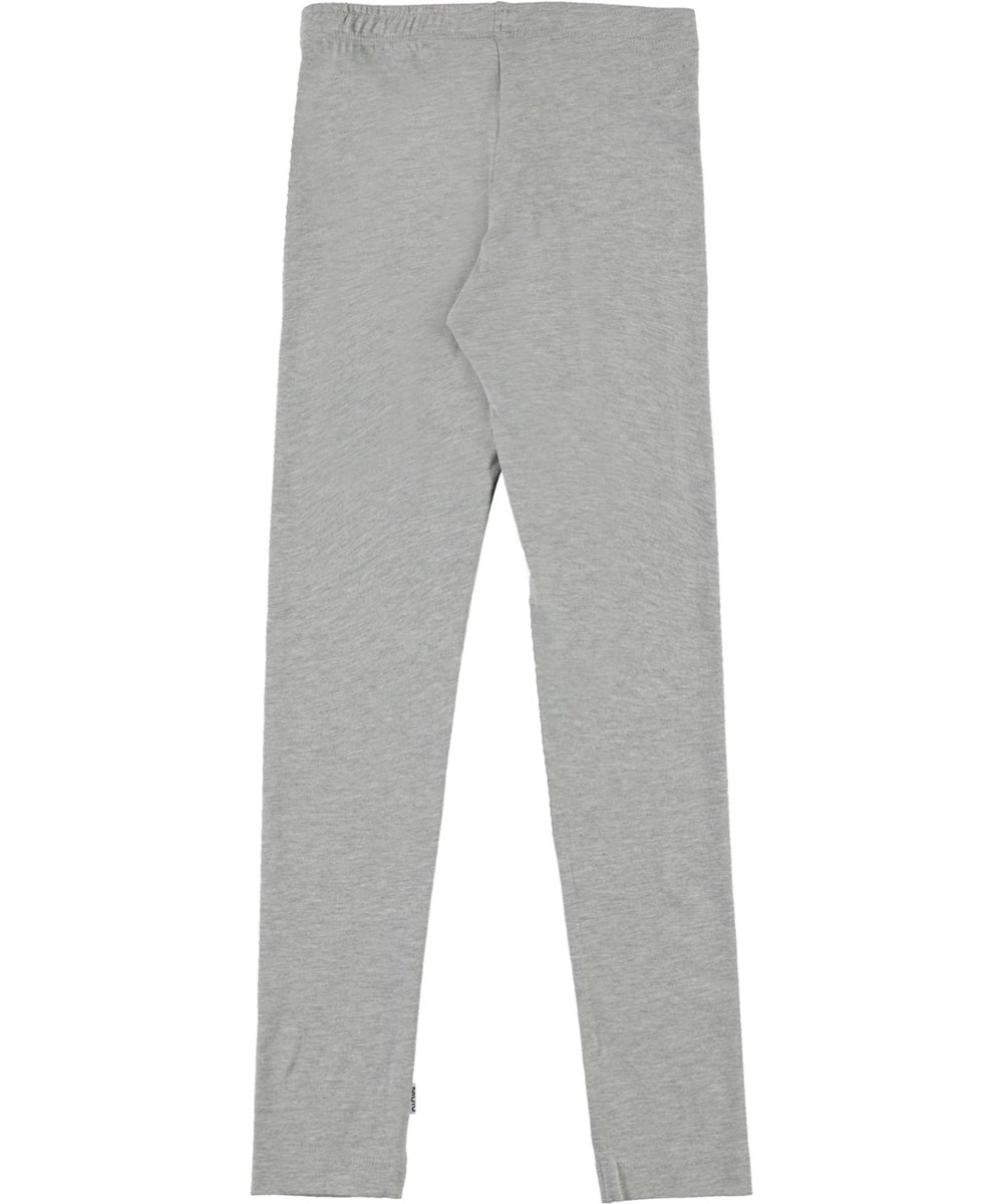 Nica - Light Grey Melange - Økologiske grå leggings