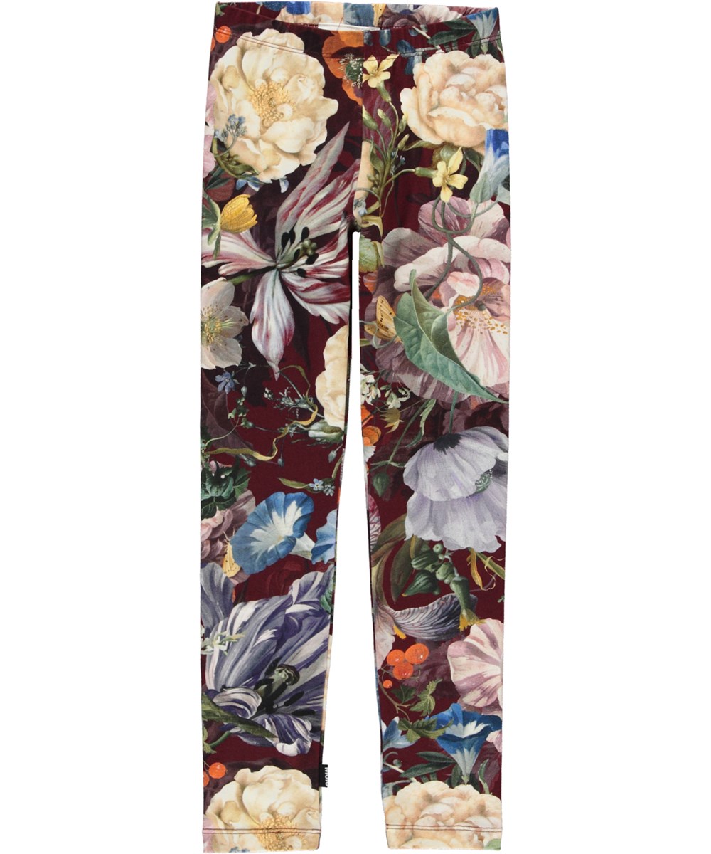 Niki - Botanical Canvas - Økologiske leggings med blomster print 