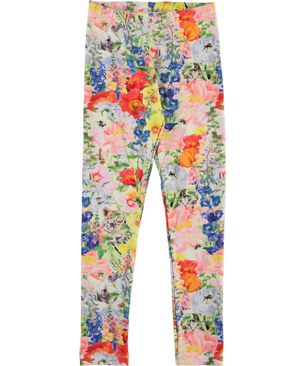 Niki - Hide And Seek - Økologiske leggings med blomster 