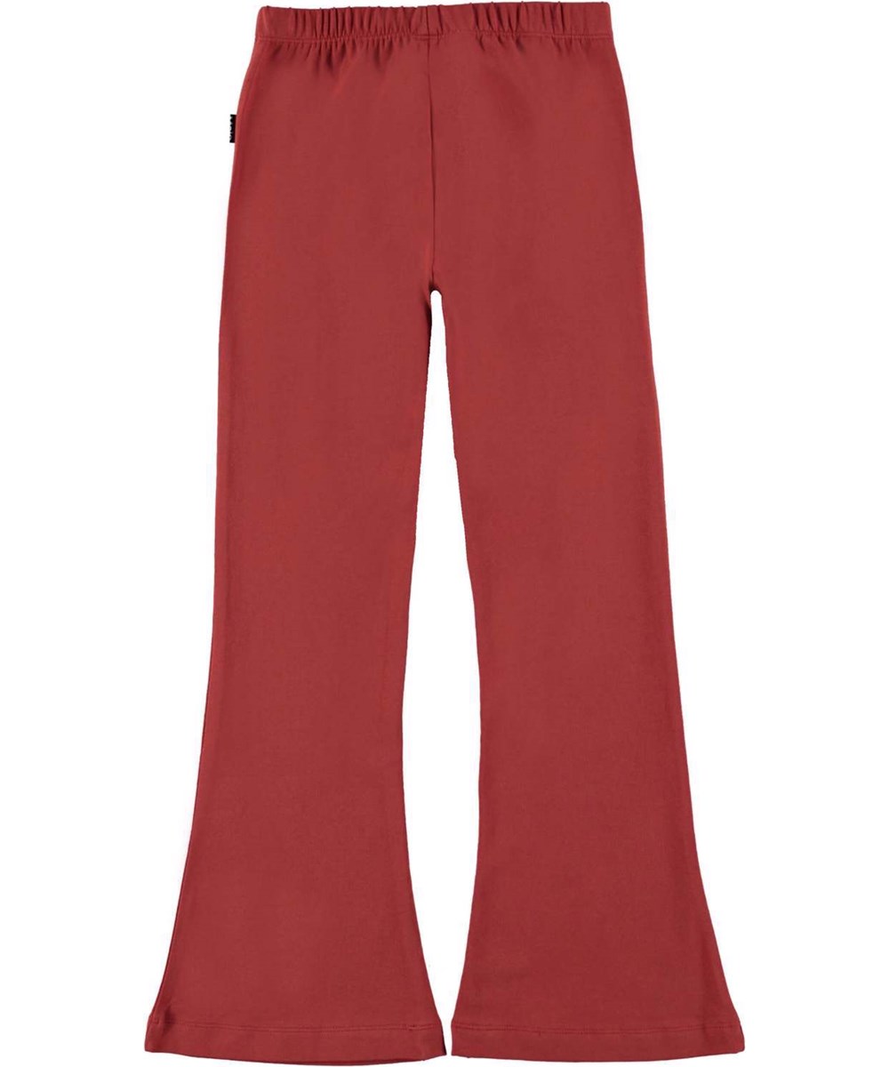 Nivina - Dried Chili - Mørkerøde leggings med svaj