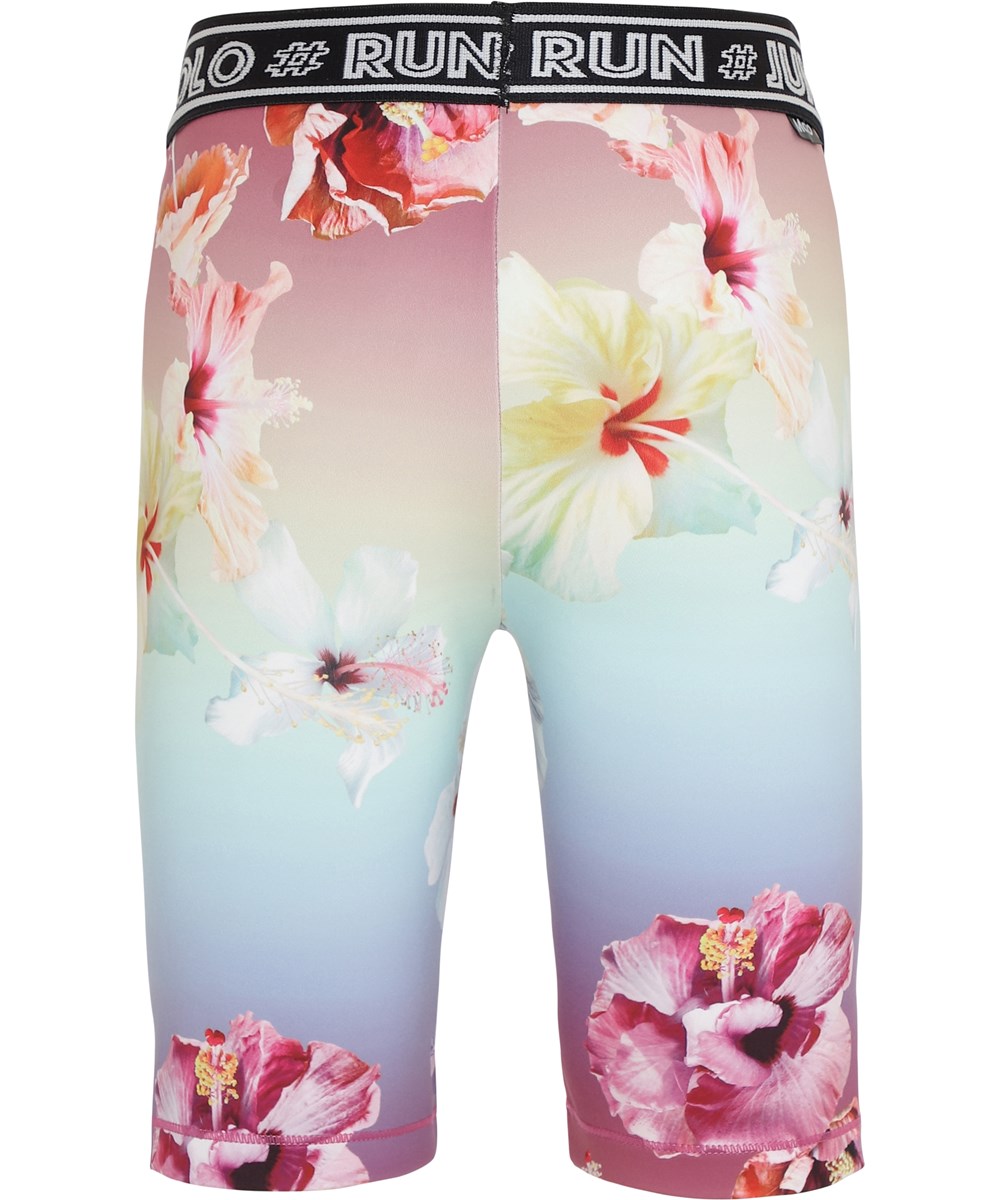 Obelia - Hibiscus Rainbow - Blomstrede sportsshorts