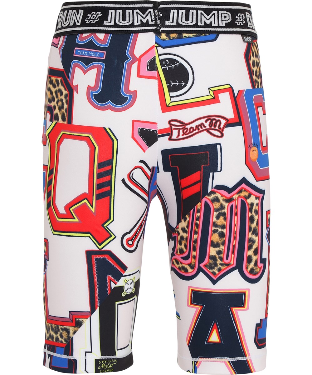 Obelia - Typo - Sportsshorts med print af bogstaver