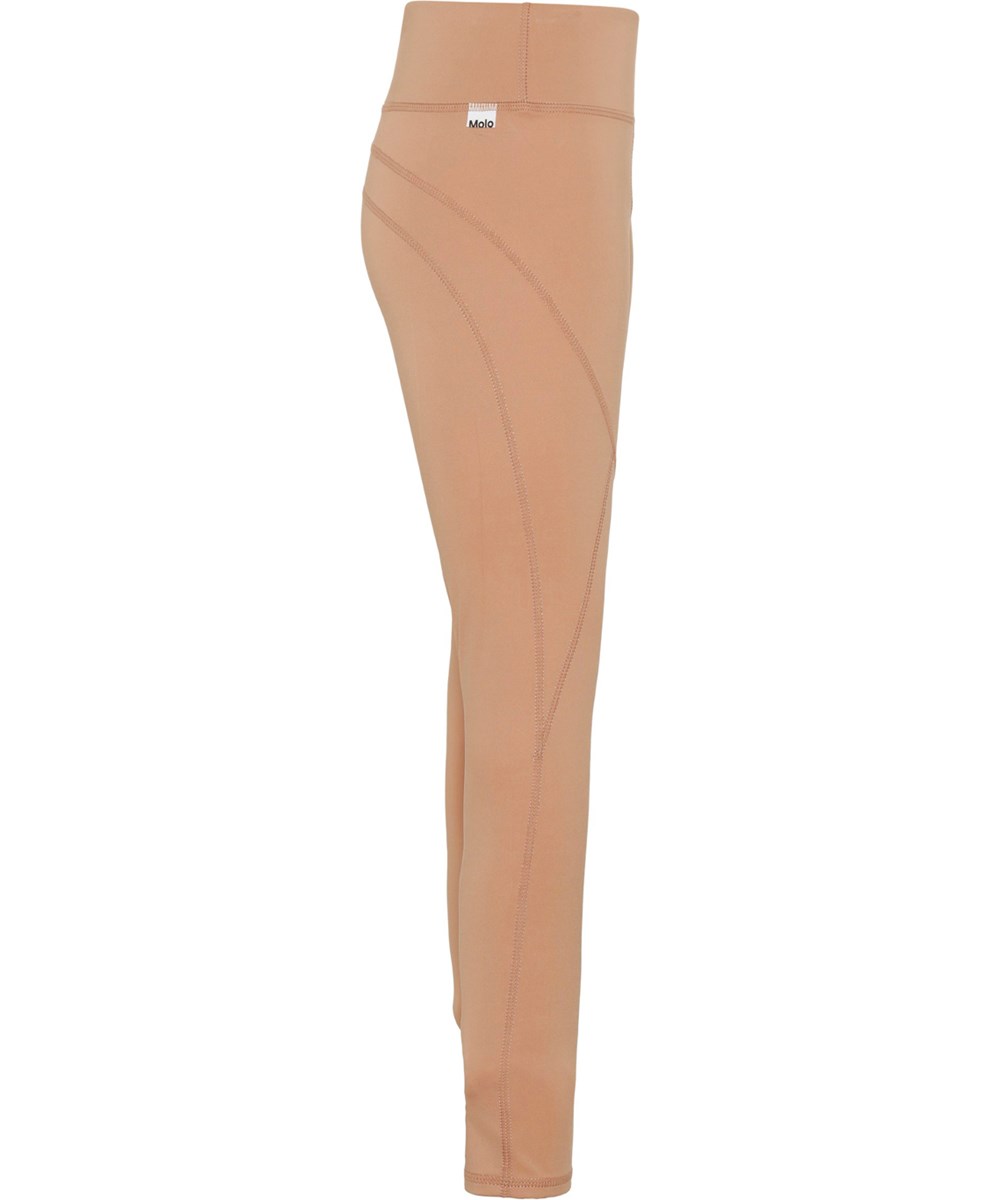 Oliwia - Rose Mist - Sport leggings i rosa med syninger