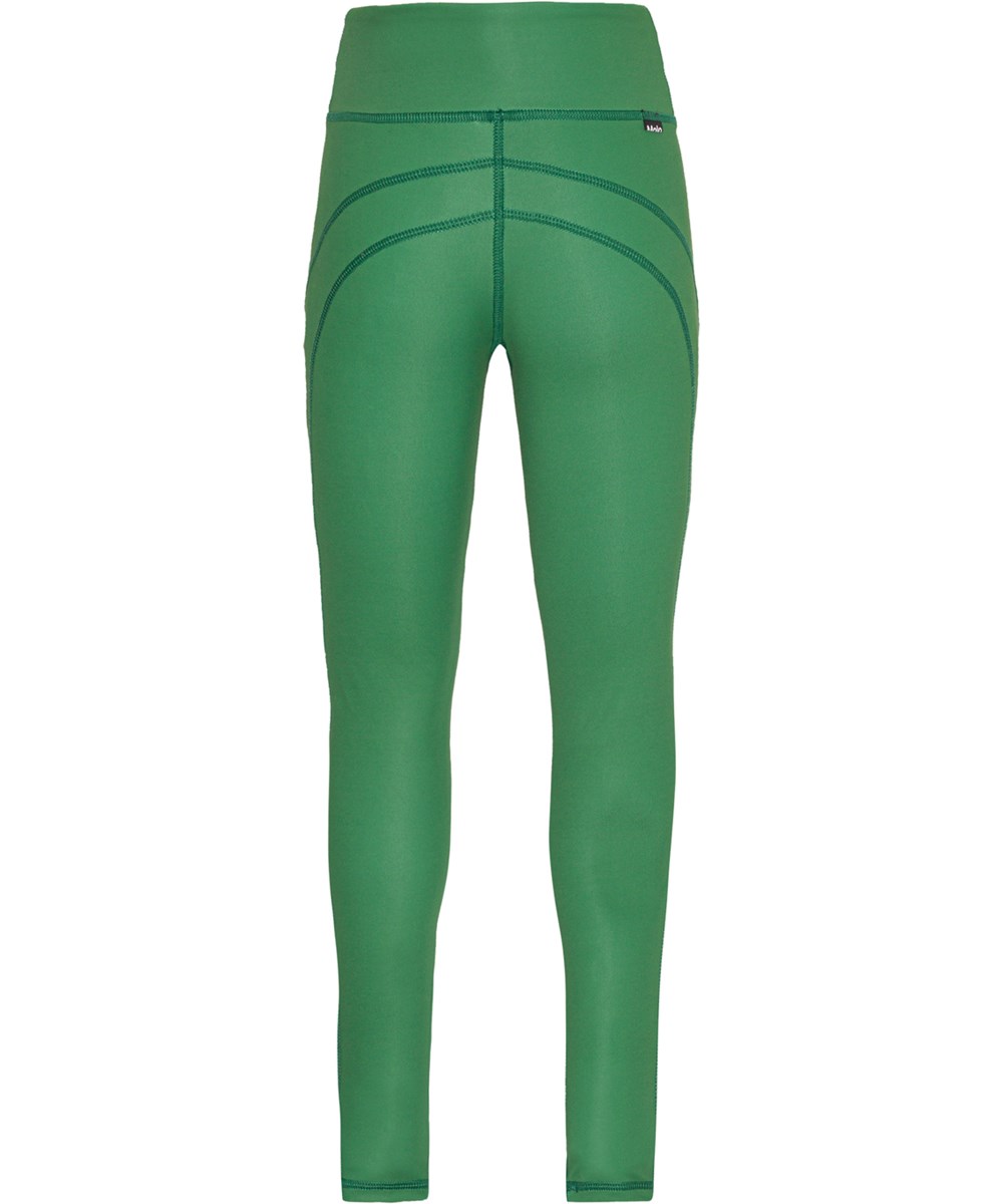 Oliwia - Woodland Green - Grønne sportsleggings med synlige syninger