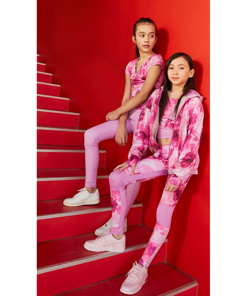 Olympia - Dreamy Poppies - Sport leggings med rosa blomster print