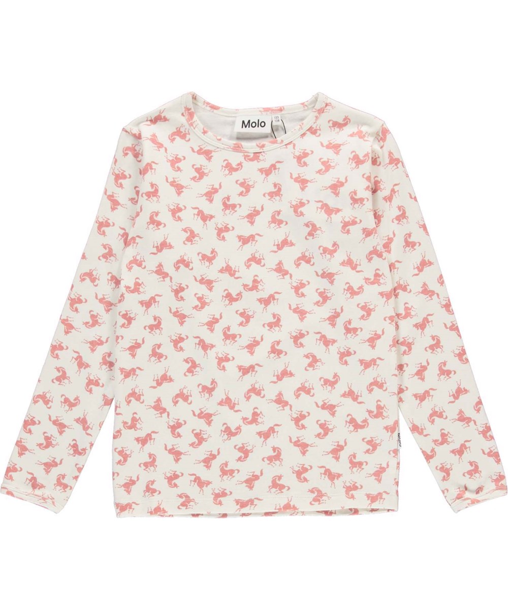 Lov - Mini Horse Rose - Økologisk blå kjole med blomster print