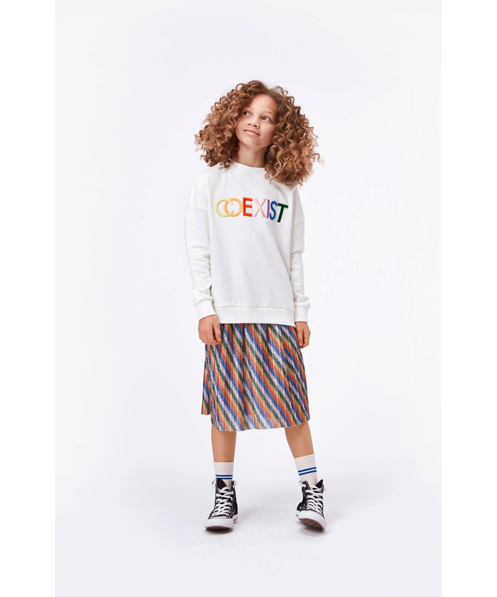 Bailini - Glitter Rainbow - Pliseret nederdel i regnbue striber