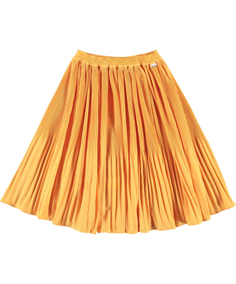 Bertha - Burnt Blaze - Orange pliseret nederdel