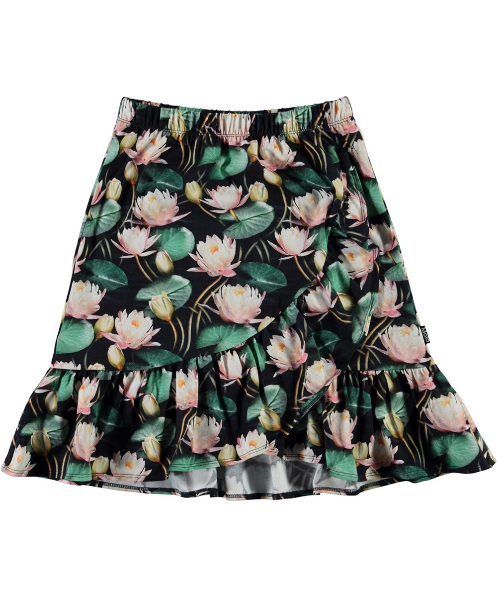 Bradie - Water Lilies - Økologisk nederdel med åkande print