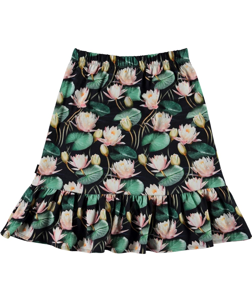 Bradie - Water Lilies - Økologisk nederdel med åkande print