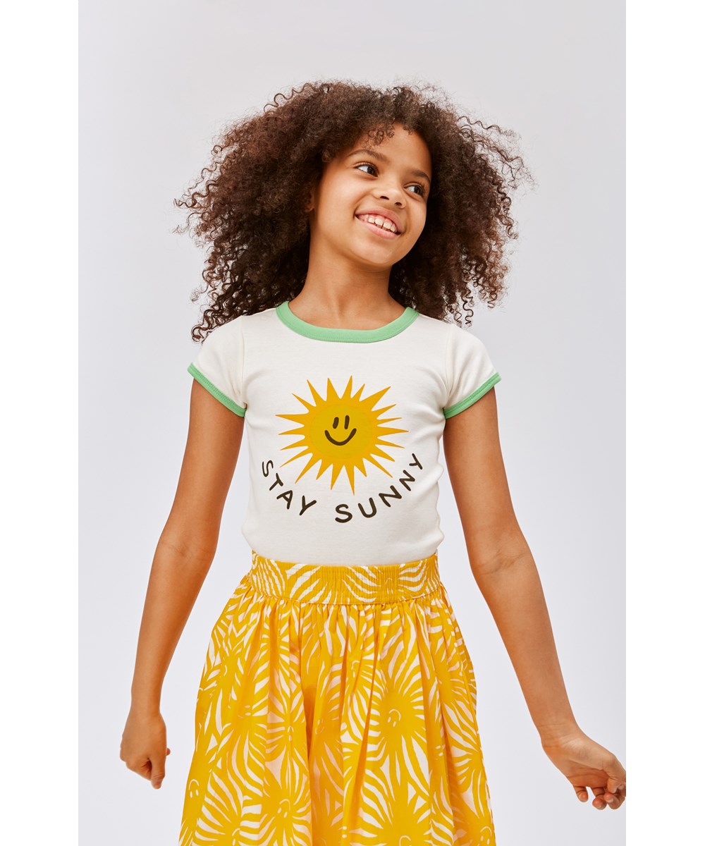 Bree - Stay Sunny - Økologisk sol gul midi nederdel.