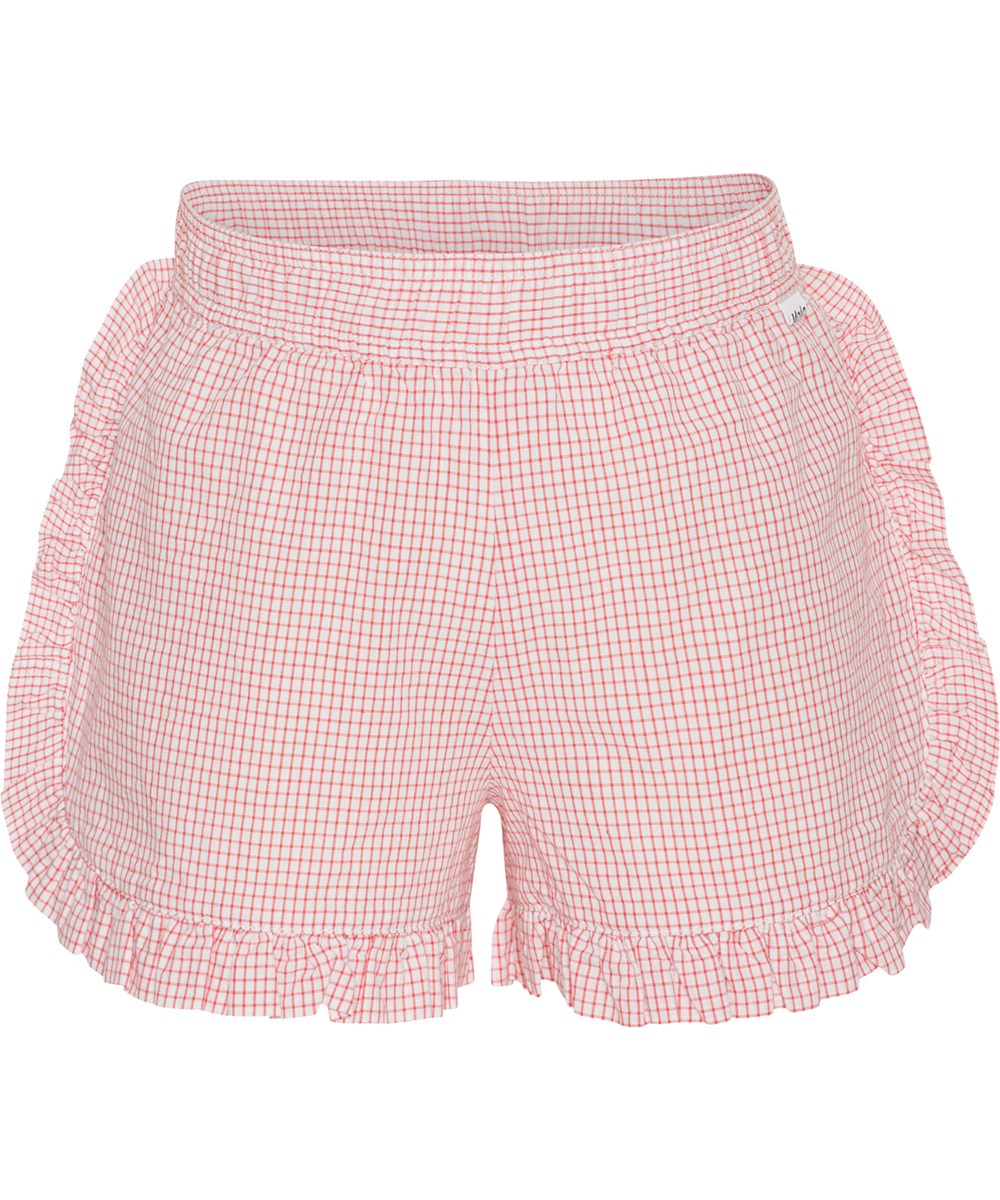 Acacia - Red Check - Shorts med røde og hvide tern