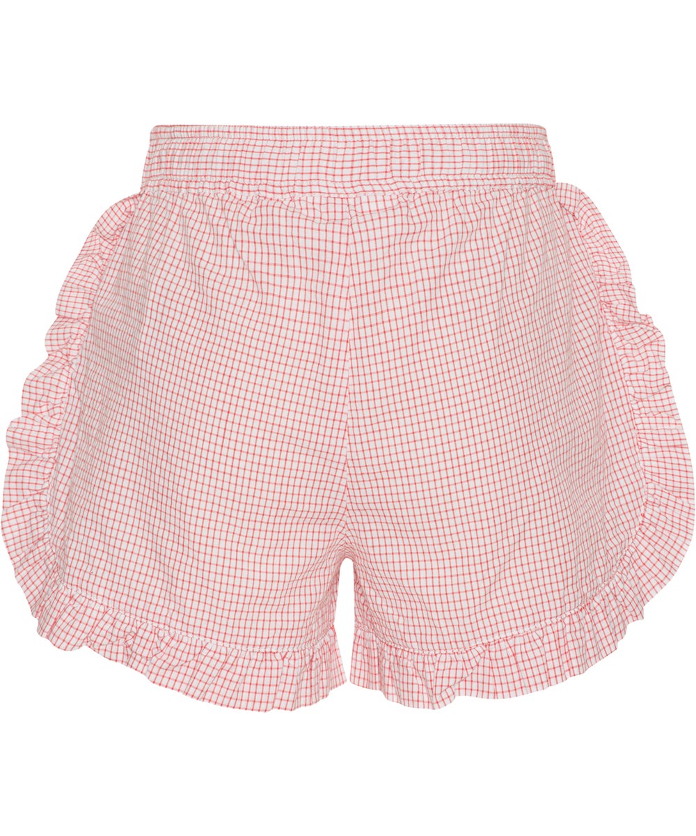 Acacia - Red Check - Shorts med røde og hvide tern