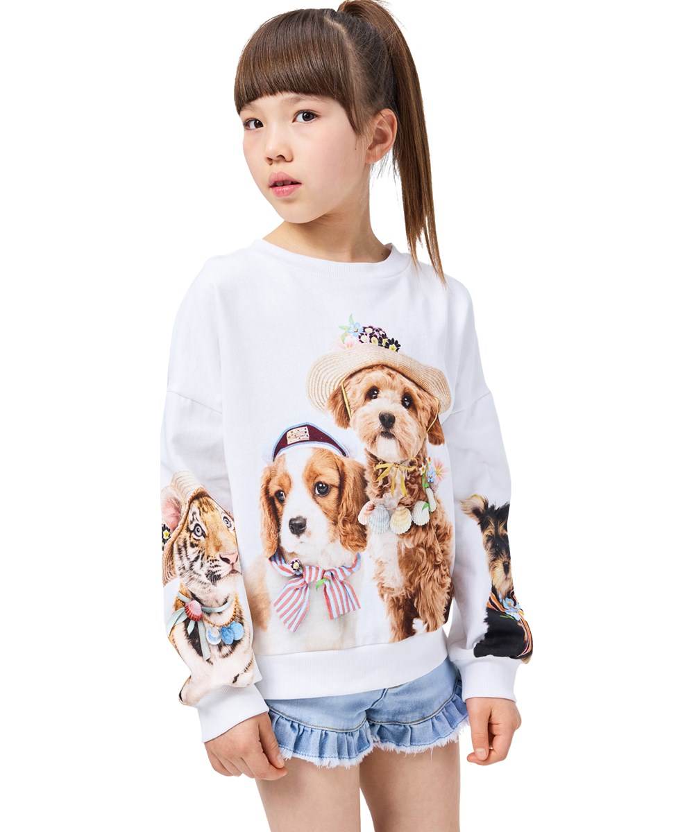 Agnetha - Bleached - Blå denim shorts i bomuld til børn