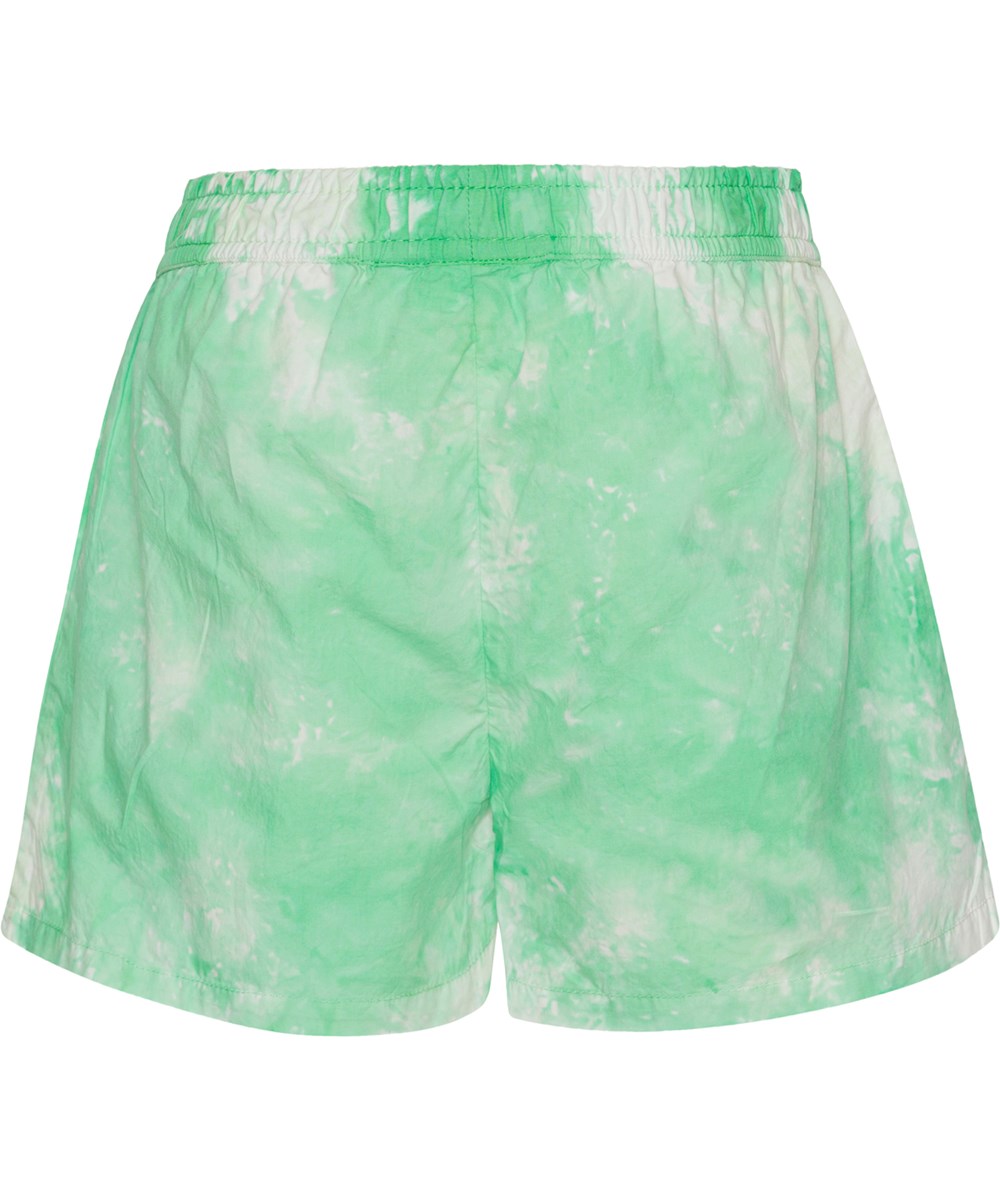 Air - Fresh Tie Dye - Grønne tie dye shorts i økologisk bomuld