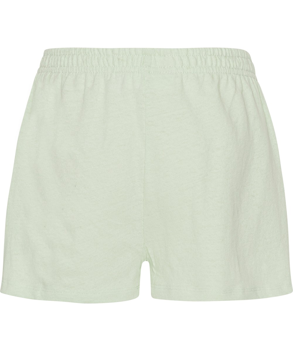 Akima - Pale Pear - Grønne shorts med broderi