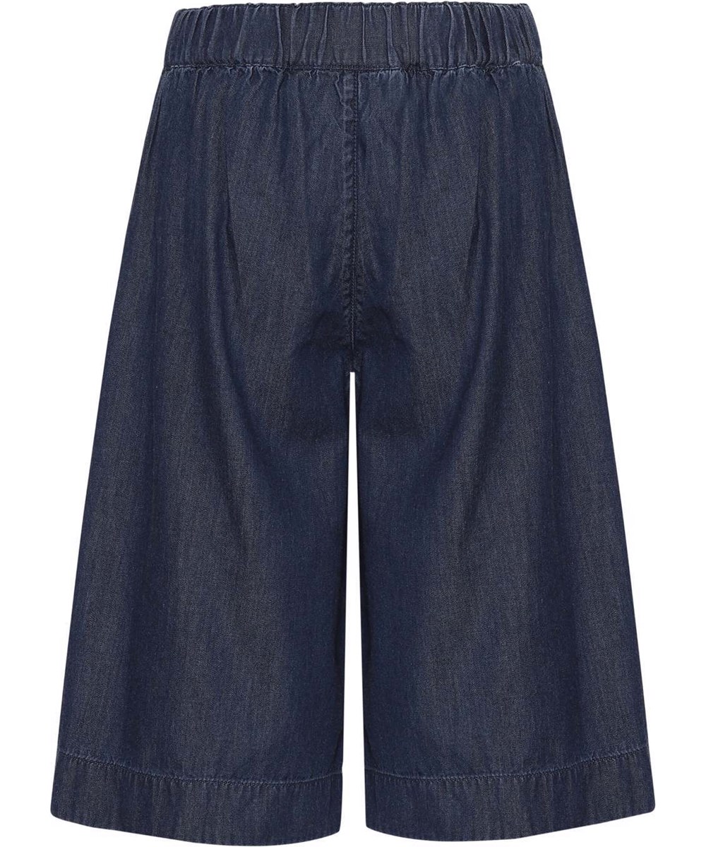 Alenna - Washed Dark Blue - Lange mørkeblå shorts